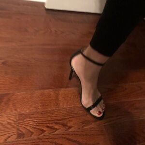 INC strappy black heels -new in box